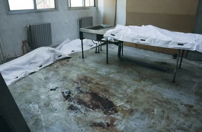 Body bags lie at Sweida National Hospital, following deadly clashes between Druze fighters, Sunni Bedouin tribes, and government forces, in Syria’s predominantly Druze city of Sweida in July. (credit: Khalil Ashawi/Reuters)
