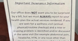 Insurance warning signs in doctors’ offices might discourage patients from speaking openly about their health